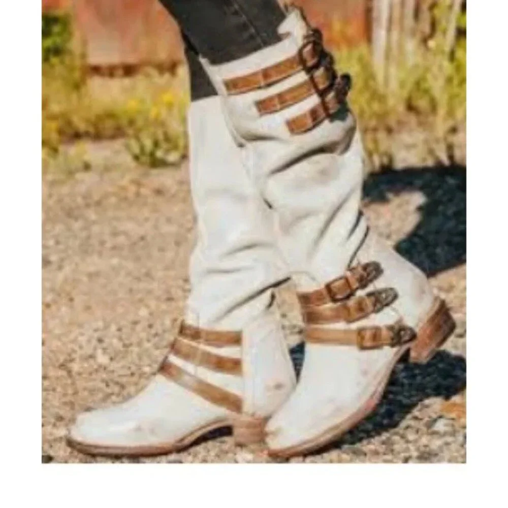 Freebird Raylene Silver Grey Sz 6 - Women’s Leather Knee High Boots